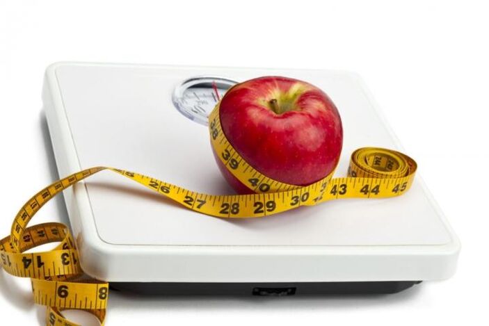 پروٹین غذا پر وزن کم کرنے کے لیے سیب