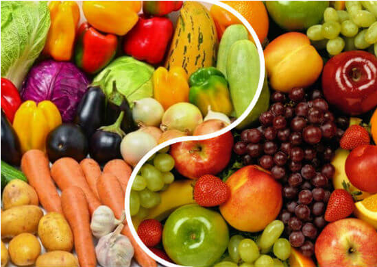 وزن میں کمی کے لیے پھل اور سبزیاں